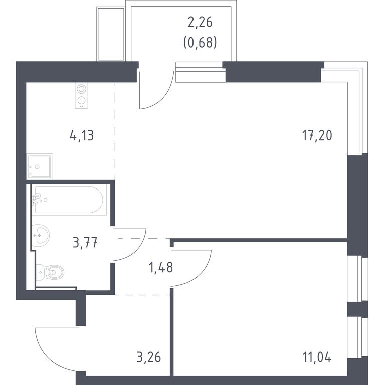 Apartment Sale, 41.56平方米 at Egorovo Park, 1-y kvartal, posyolok Zhilino-1, Lubertsy City District, Moscow Region, Russia #1 Apartment Sale, 41.56平方米 at Egorovo Park, 1-y kvartal, posyolok Zhilino-1, Lubertsy City District, Moscow Region, Russia #1