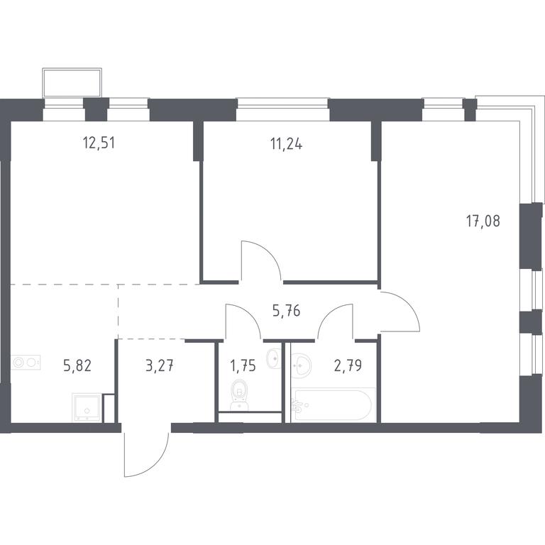 1-BD Apartment Sale, 60.22 sq. m. at Egorovo Park, 1-y kvartal, posyolok Zhilino-1, Lubertsy City District, Moscow Region, Russia #1 1-BD Apartment Sale, 60.22 sq. m. at Egorovo Park, 1-y kvartal, posyolok Zhilino-1, Lubertsy City District, Moscow Region, Russia #1
