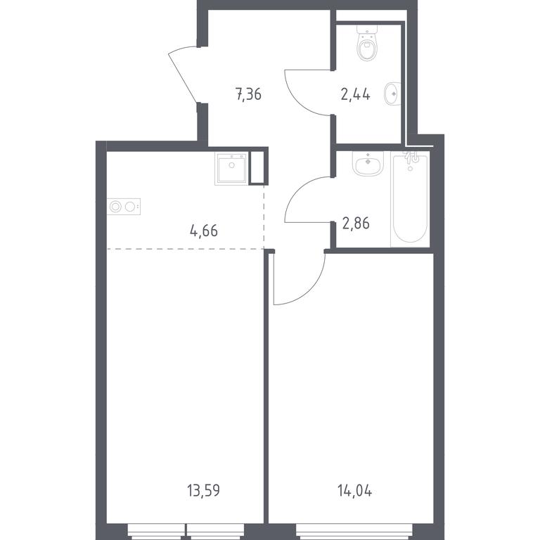 Apartment Sale, 44.95平方米 at Ostafevo, Ostafyevskoe Highway, 12к1, Ryazanovskoe Settlement, Moscow, Russia #1 Apartment Sale, 44.95平方米 at Ostafevo, Ostafyevskoe Highway, 12к1, Ryazanovskoe Settlement, Moscow, Russia #1