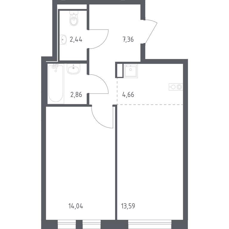 Apartment Sale, 44.95 sq. m. at Ostafevo, Ostafyevskoe Highway, 12к1, Ryazanovskoe Settlement, Moscow, Russia #1 Apartment Sale, 44.95 sq. m. at Ostafevo, Ostafyevskoe Highway, 12к1, Ryazanovskoe Settlement, Moscow, Russia #1
