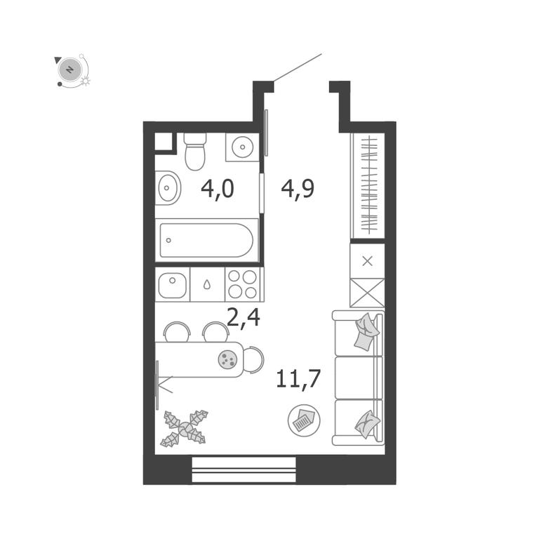 Apartment Sale, 23平方米 at Shagal, Автозаводская улица, 23, Москва, Россия #1 Apartment Sale, 23平方米 at Shagal, Автозаводская улица, 23, Москва, Россия #1