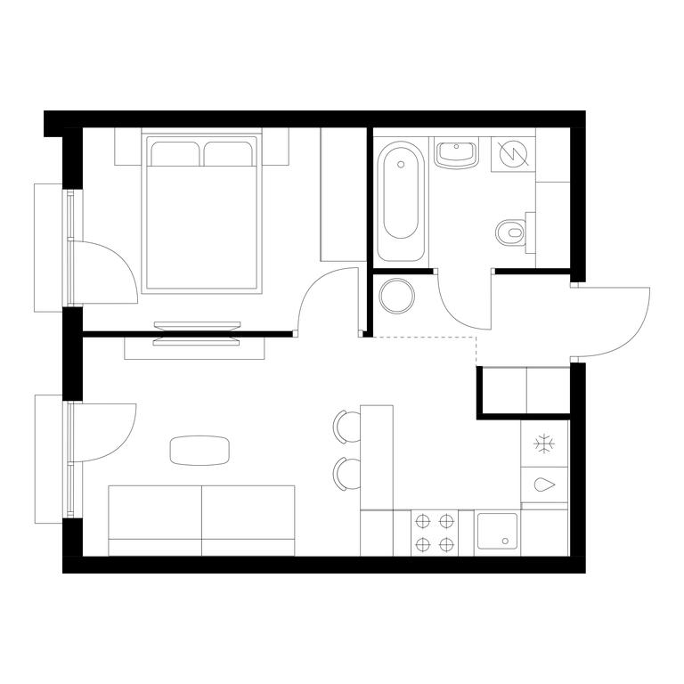 1-BD Apartment Sale, 32.4 sq. m. at Yauza Park, ulitsa Kolontsova, 4, Mytischi, Moscow Region, Russia #1 1-BD Apartment Sale, 32.4 sq. m. at Yauza Park, ulitsa Kolontsova, 4, Mytischi, Moscow Region, Russia #1