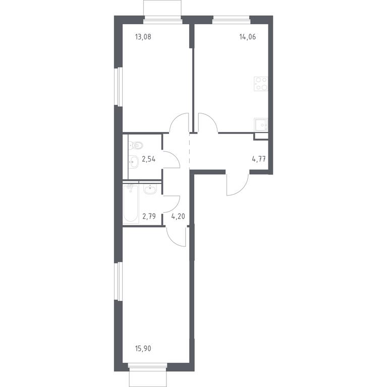 1-BD Apartment Sale, 57.34 sq. m. at Mytishchi Park, Silikatnaya ulitsa, 41к3, Mytischi, Moscow Region, Russia #1 1-BD Apartment Sale, 57.34 sq. m. at Mytishchi Park, Silikatnaya ulitsa, 41к3, Mytischi, Moscow Region, Russia #1