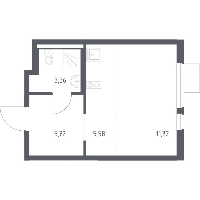 Apartment Sale, 26.38 sq. m. at Gorki Park, Shkolnaya ulitsa, 2, derevnya Korobovo, Leninskiy City District, Moscow Region, Russia #1 Apartment Sale, 26.38 sq. m. at Gorki Park, Shkolnaya ulitsa, 2, derevnya Korobovo, Leninskiy City District, Moscow Region, Russia #1