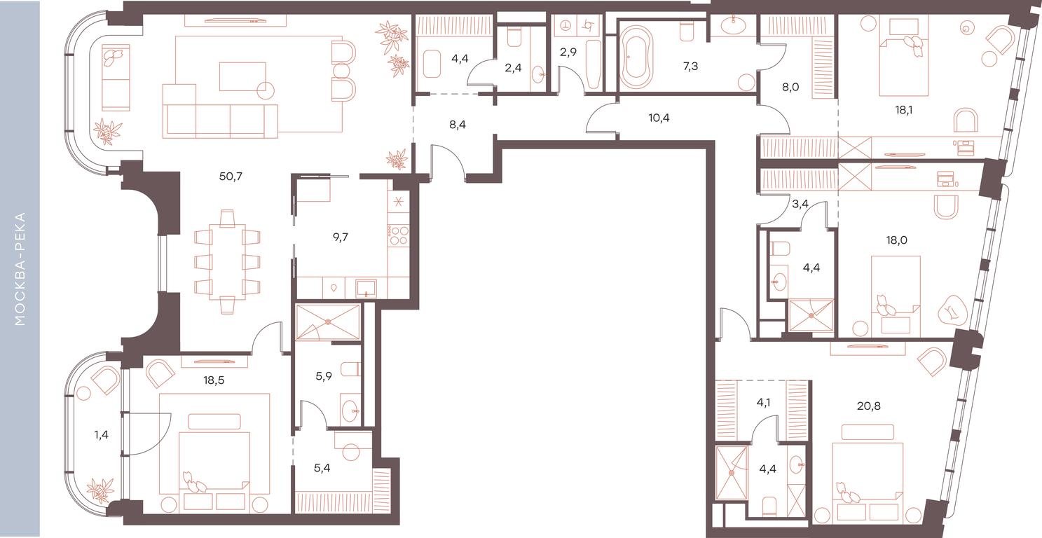 Продажа 4-комн. квартиры, 208,6 м² в ЖК «Саввинская 27», Саввинская набережная, 27, Москва, Россия #2 Продажа 4-комн. квартиры, 208,6 м² в ЖК «Саввинская 27», Саввинская набережная, 27, Москва, Россия #2