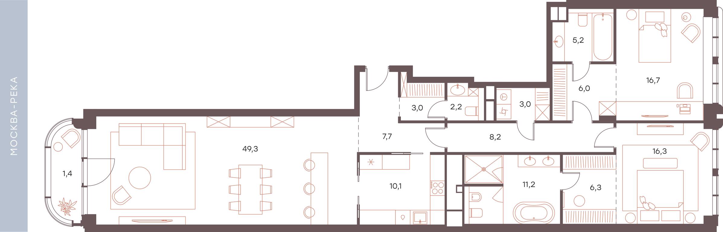 2-BD Apartment Sale, 146.6平方米 at Savvinskaya 27, Savvinskaya Embankment, 27, Moscow, Russia #2 2-BD Apartment Sale, 146.6平方米 at Savvinskaya 27, Savvinskaya Embankment, 27, Moscow, Russia #2