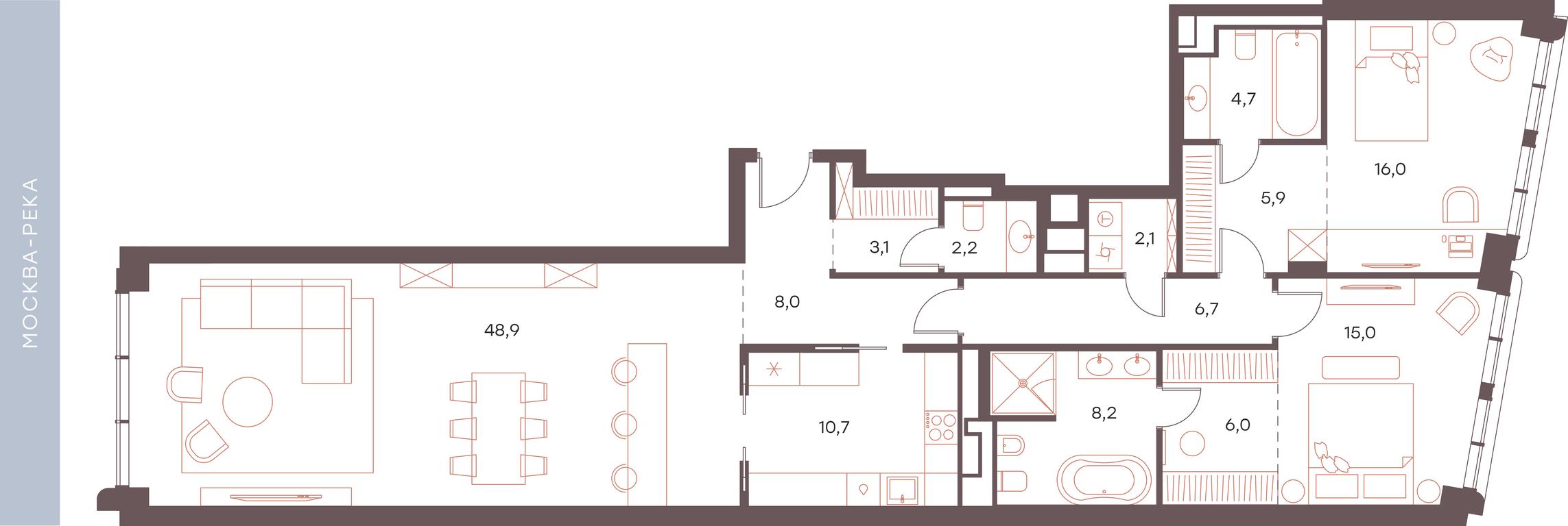 2-BD Apartment Sale, 137.5平方米 at Savvinskaya 27, Savvinskaya Embankment, 27, Moscow, Russia #2 2-BD Apartment Sale, 137.5平方米 at Savvinskaya 27, Savvinskaya Embankment, 27, Moscow, Russia #2