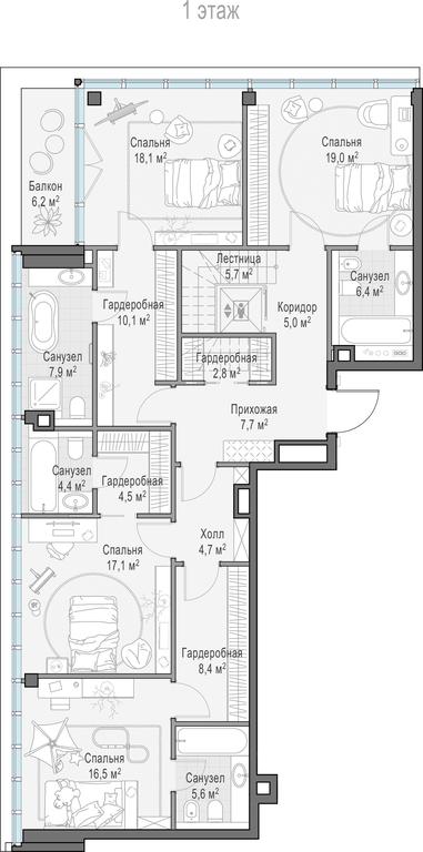 4-BD Apartment Sale, 293.5 sq. m. at Frunzenskaya naberezhnaya, Frunzenskaya Embankment, 30, Moscow, Russia #1 4-BD Apartment Sale, 293.5 sq. m. at Frunzenskaya naberezhnaya, Frunzenskaya Embankment, 30, Moscow, Russia #1