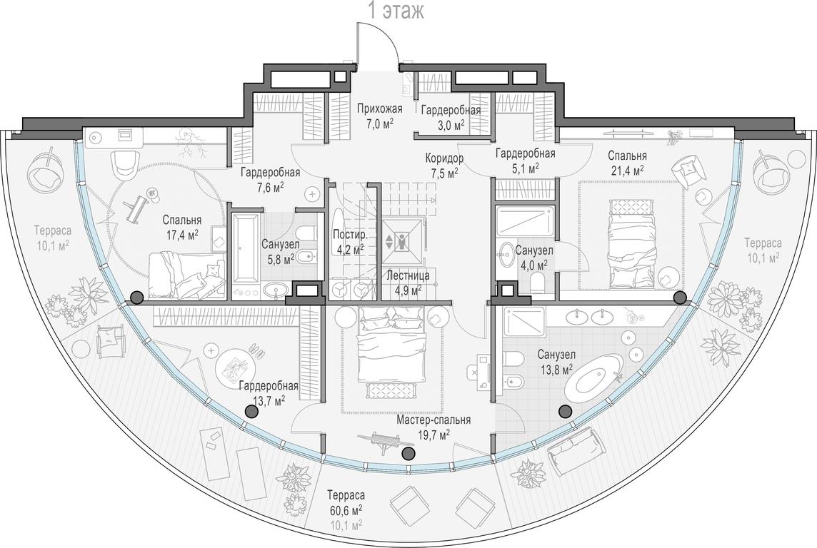 4-BD Apartment Sale, 286.2平方米 at Frunzenskaya naberezhnaya, Frunzenskaya Embankment, 30, Moscow, Russia #1 4-BD Apartment Sale, 286.2平方米 at Frunzenskaya naberezhnaya, Frunzenskaya Embankment, 30, Moscow, Russia #1