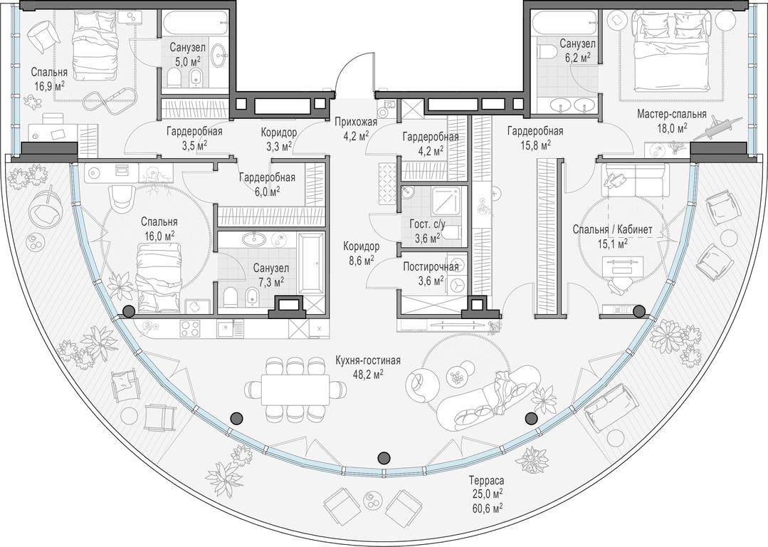3-BD Apartment Sale, 193.4 sq. m. at Frunzenskaya naberezhnaya, Frunzenskaya Embankment, 30, Moscow, Russia #1 3-BD Apartment Sale, 193.4 sq. m. at Frunzenskaya naberezhnaya, Frunzenskaya Embankment, 30, Moscow, Russia #1