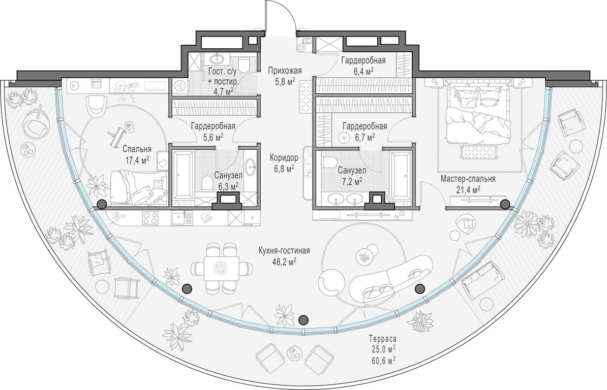 3-BD Apartment Sale, 143.9 sq. m. at Frunzenskaya naberezhnaya, Frunzenskaya Embankment, 30, Moscow, Russia #1 3-BD Apartment Sale, 143.9 sq. m. at Frunzenskaya naberezhnaya, Frunzenskaya Embankment, 30, Moscow, Russia #1