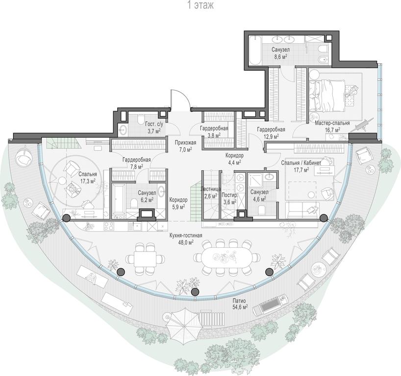 4-BD Apartment Sale, 240 sq. m. at Frunzenskaya naberezhnaya, Frunzenskaya Embankment, 30, Moscow, Russia #1