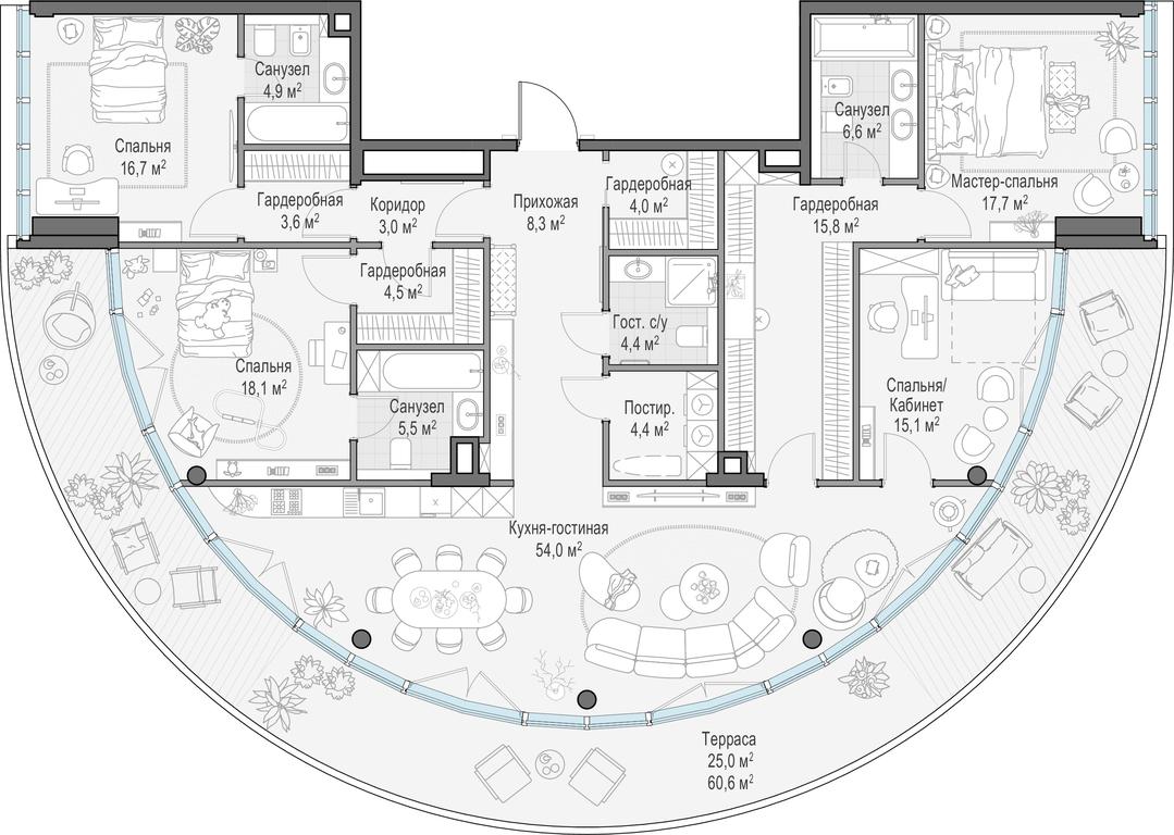 3-BD Apartment Sale, 194.4 sq. m. at Frunzenskaya naberezhnaya, Frunzenskaya Embankment, 30, Moscow, Russia #1 3-BD Apartment Sale, 194.4 sq. m. at Frunzenskaya naberezhnaya, Frunzenskaya Embankment, 30, Moscow, Russia #1
