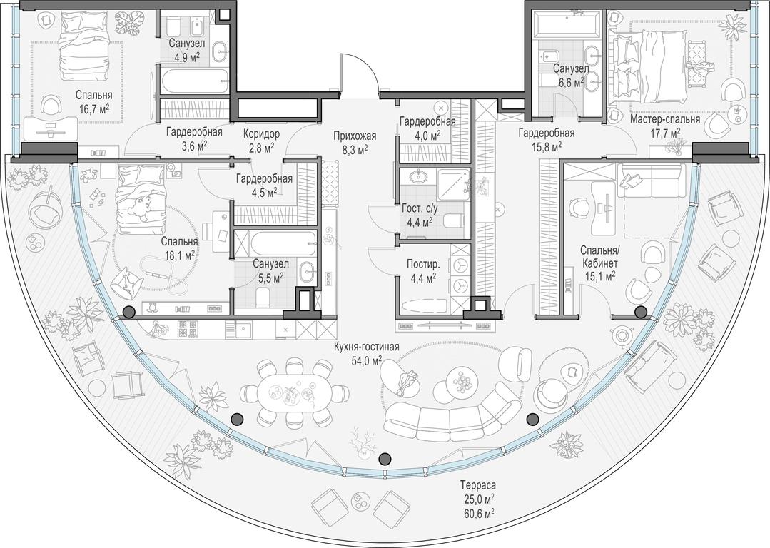 3-BD Apartment Sale, 194.2 sq. m. at Frunzenskaya naberezhnaya, Frunzenskaya Embankment, 30, Moscow, Russia #1 3-BD Apartment Sale, 194.2 sq. m. at Frunzenskaya naberezhnaya, Frunzenskaya Embankment, 30, Moscow, Russia #1