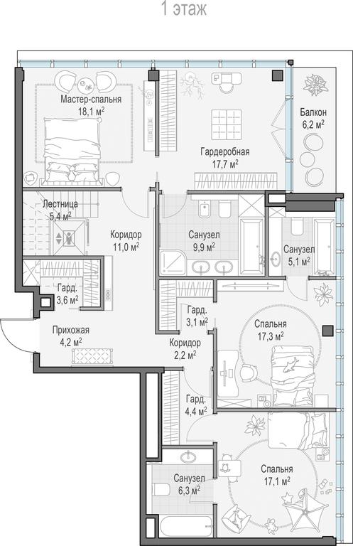 3-BD Apartment Sale, 253.7 sq. m. at Frunzenskaya naberezhnaya, Frunzenskaya Embankment, 30, Moscow, Russia #1 3-BD Apartment Sale, 253.7 sq. m. at Frunzenskaya naberezhnaya, Frunzenskaya Embankment, 30, Moscow, Russia #1