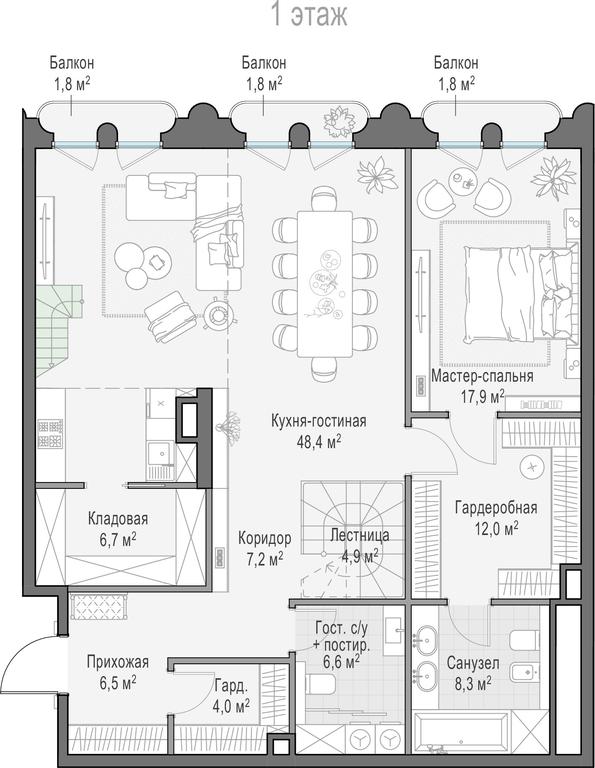 2-BD Apartment Sale, 173.3平方米 at Frunzenskaya naberezhnaya, Frunzenskaya Embankment, 30, Moscow, Russia #1 2-BD Apartment Sale, 173.3平方米 at Frunzenskaya naberezhnaya, Frunzenskaya Embankment, 30, Moscow, Russia #1