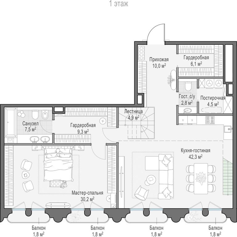 4-BD Apartment Sale, 166.5 sq. m. at Frunzenskaya naberezhnaya, Frunzenskaya Embankment, 30, Moscow, Russia #1 4-BD Apartment Sale, 166.5 sq. m. at Frunzenskaya naberezhnaya, Frunzenskaya Embankment, 30, Moscow, Russia #1