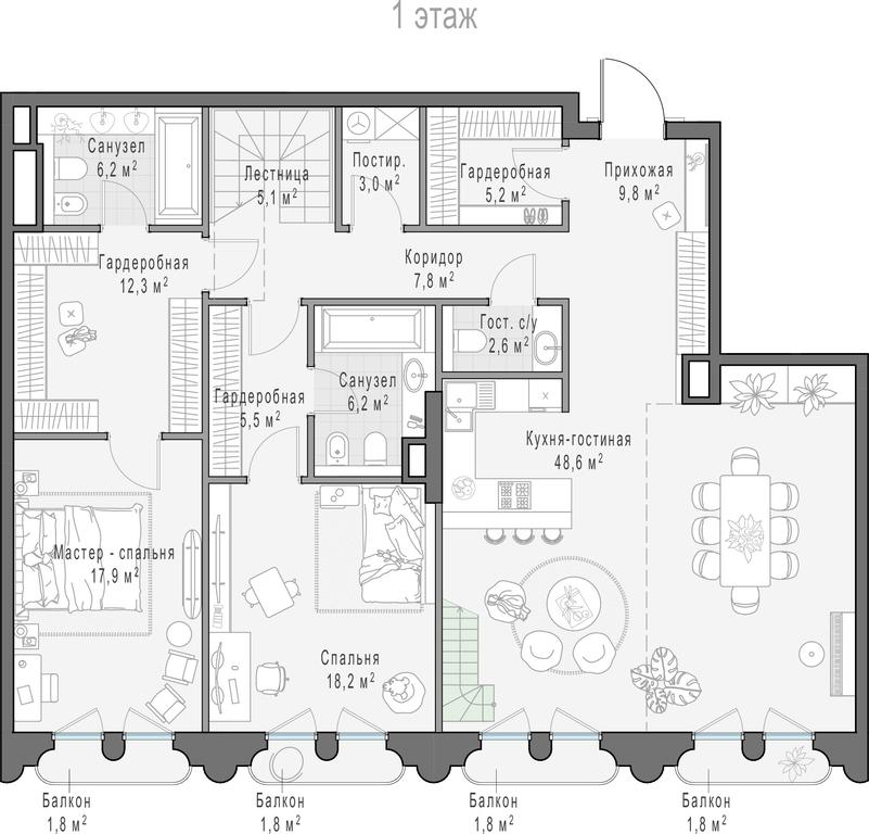 5-BD Apartment Sale, 209.8平方米 at Frunzenskaya naberezhnaya, Frunzenskaya Embankment, 30, Moscow, Russia #1 5-BD Apartment Sale, 209.8平方米 at Frunzenskaya naberezhnaya, Frunzenskaya Embankment, 30, Moscow, Russia #1