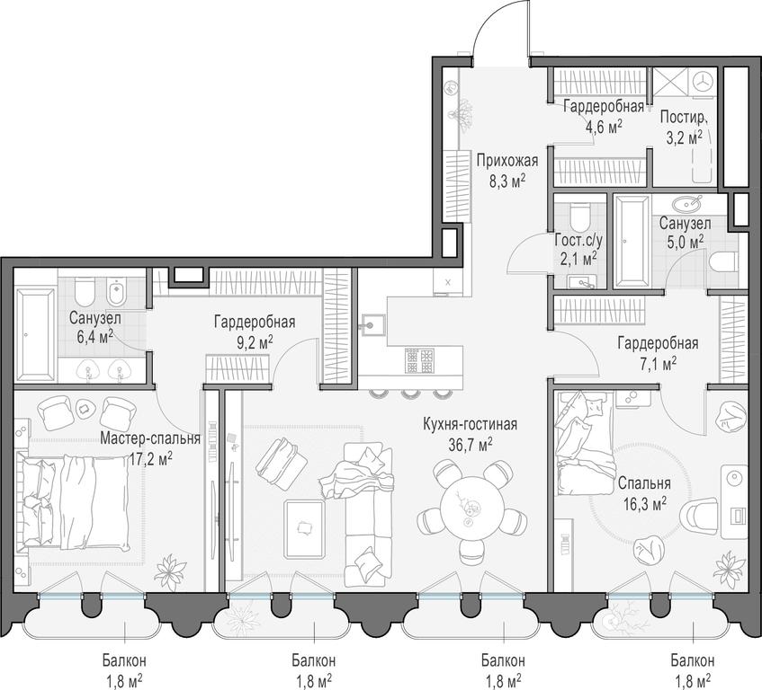 Продажа 1-комн. квартиры, 118,2 м² в ЖК «Клубный город-парк «Фрунзенская набережная»», Фрунзенская набережная, 30, Москва, Россия #1 Продажа 1-комн. квартиры, 118,2 м² в ЖК «Клубный город-парк «Фрунзенская набережная»», Фрунзенская набережная, 30, Москва, Россия #1