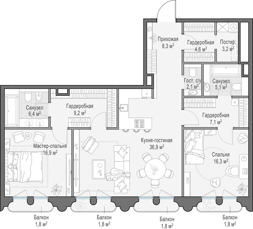 3-BD Apartment Sale, 118.2 sq. m. at Frunzenskaya naberezhnaya, Frunzenskaya Embankment, 30, Moscow, Russia #1 3-BD Apartment Sale, 118.2 sq. m. at Frunzenskaya naberezhnaya, Frunzenskaya Embankment, 30, Moscow, Russia #1
