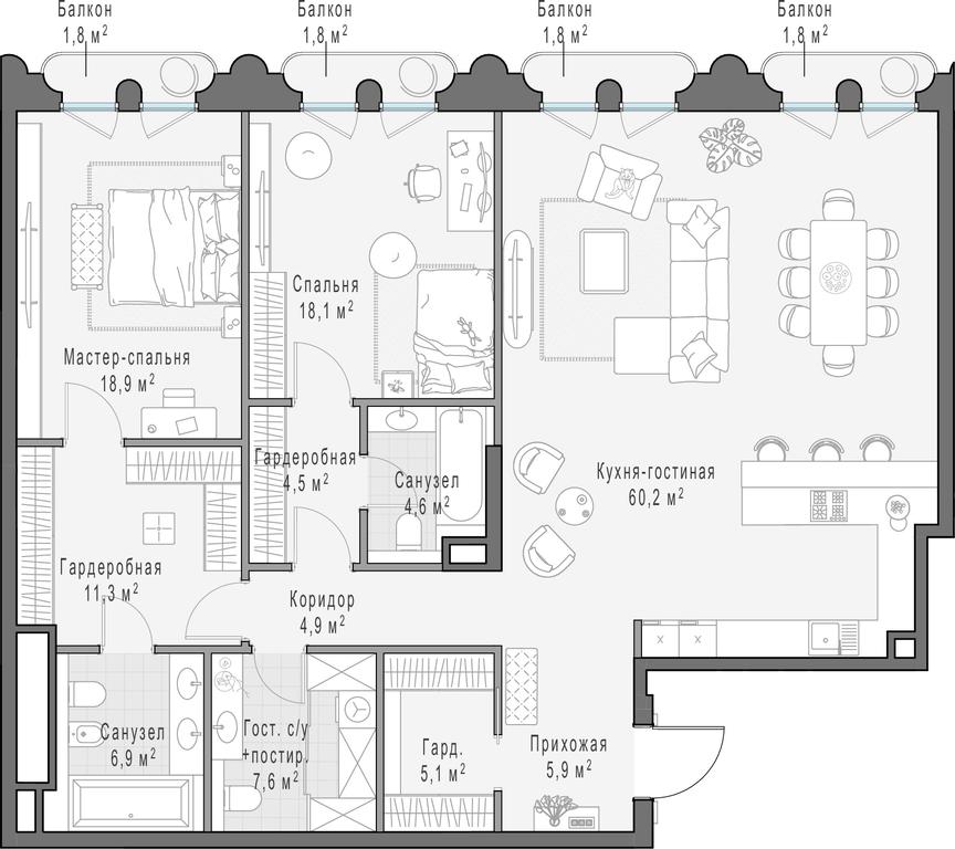2-BD Apartment Sale, 147.6平方米 at Frunzenskaya naberezhnaya, Frunzenskaya Embankment, 30, Moscow, Russia #1 2-BD Apartment Sale, 147.6平方米 at Frunzenskaya naberezhnaya, Frunzenskaya Embankment, 30, Moscow, Russia #1
