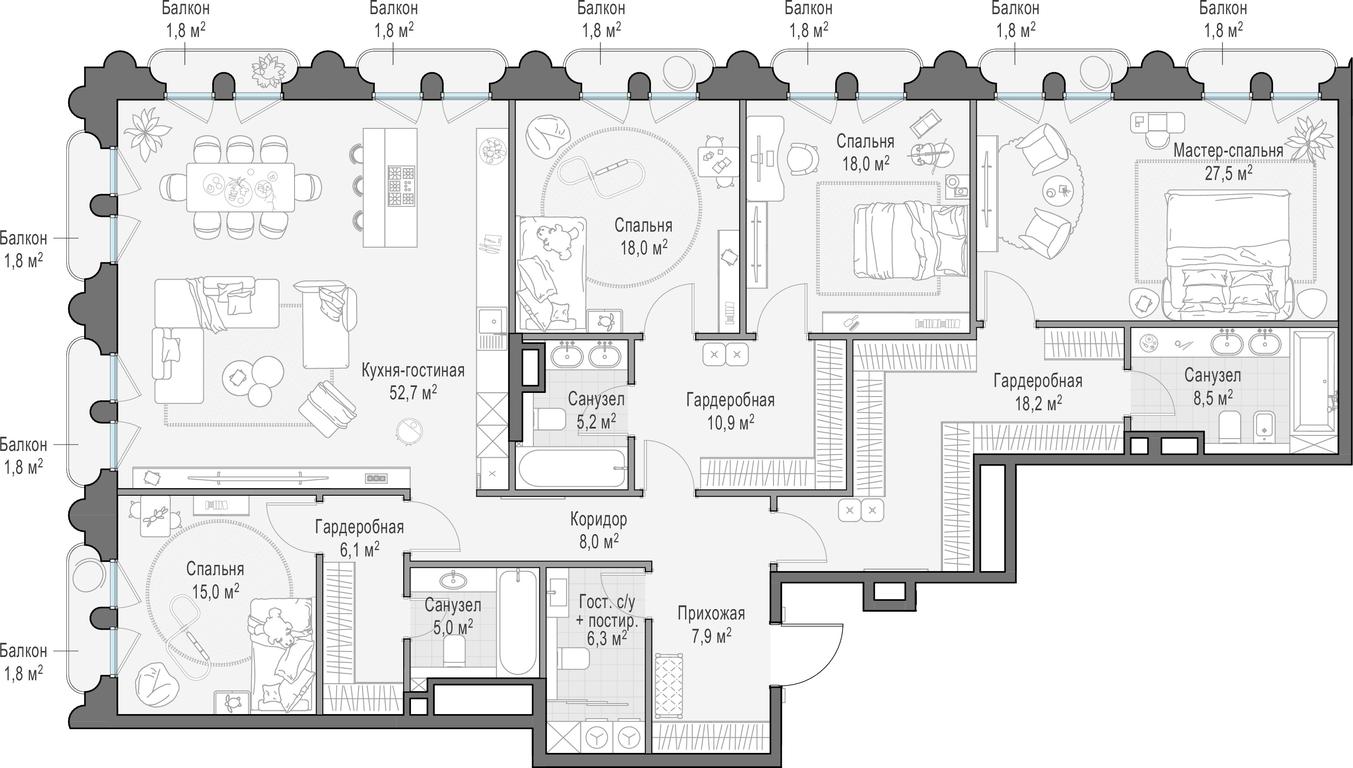 4-BD Apartment Sale, 211.8 sq. m. at Frunzenskaya naberezhnaya, Frunzenskaya Embankment, 30, Moscow, Russia #1 4-BD Apartment Sale, 211.8 sq. m. at Frunzenskaya naberezhnaya, Frunzenskaya Embankment, 30, Moscow, Russia #1