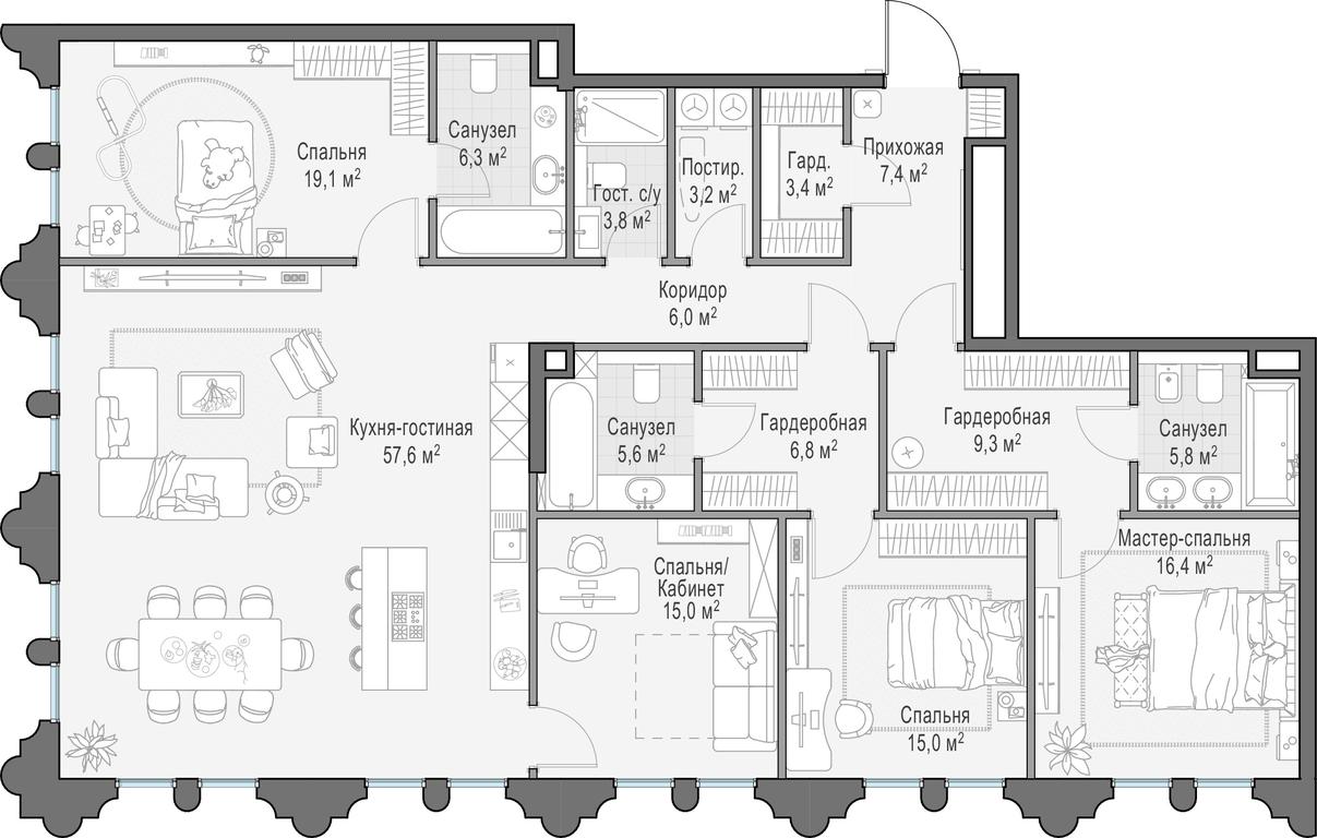 3-BD Apartment Sale, 180.1平方米 at Frunzenskaya naberezhnaya, Frunzenskaya Embankment, 30, Moscow, Russia #1 3-BD Apartment Sale, 180.1平方米 at Frunzenskaya naberezhnaya, Frunzenskaya Embankment, 30, Moscow, Russia #1