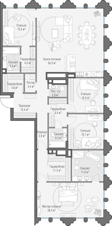 5-BD Apartment Sale, 197.1平方米 at Frunzenskaya naberezhnaya, Frunzenskaya Embankment, 30, Moscow, Russia #1 5-BD Apartment Sale, 197.1平方米 at Frunzenskaya naberezhnaya, Frunzenskaya Embankment, 30, Moscow, Russia #1