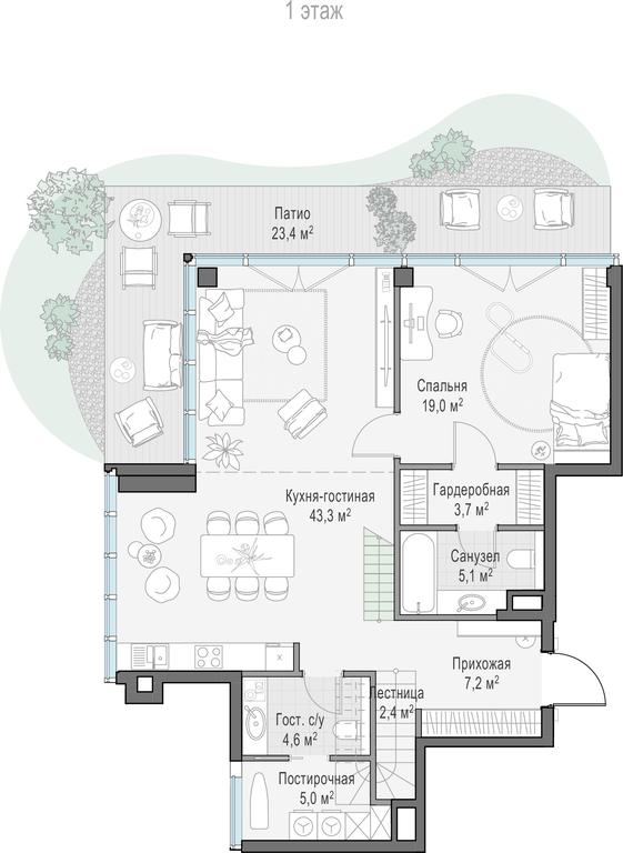 Продажа 1-комн. квартиры, 126,3 м² в ЖК «Клубный город-парк «Фрунзенская набережная»», Фрунзенская набережная, 30, Москва, Россия #1 Продажа 1-комн. квартиры, 126,3 м² в ЖК «Клубный город-парк «Фрунзенская набережная»», Фрунзенская набережная, 30, Москва, Россия #1