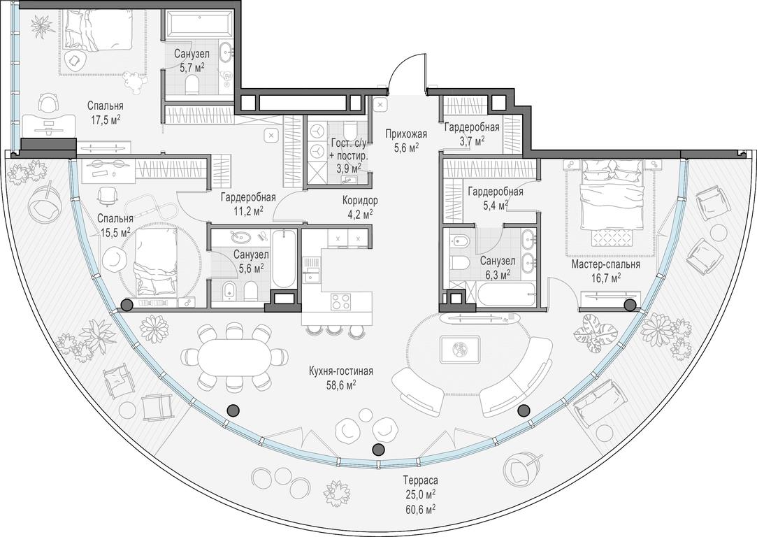 4-BD Apartment Sale, 167.4 sq. m. at Frunzenskaya naberezhnaya, Frunzenskaya Embankment, 30, Moscow, Russia #1 4-BD Apartment Sale, 167.4 sq. m. at Frunzenskaya naberezhnaya, Frunzenskaya Embankment, 30, Moscow, Russia #1