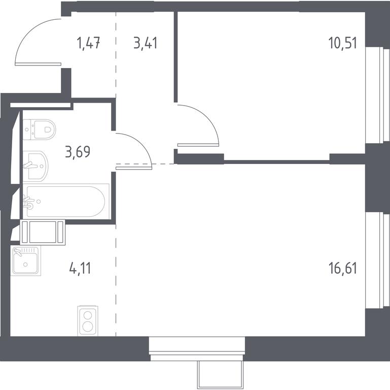 Apartment Sale, 39.6平方米 at Prigorod Lesnoe, Molodyozhny bulvar, 6, derevnya Misaylovo, Leninskiy City District, Moscow Region, Russia #1 Apartment Sale, 39.6平方米 at Prigorod Lesnoe, Molodyozhny bulvar, 6, derevnya Misaylovo, Leninskiy City District, Moscow Region, Russia #1