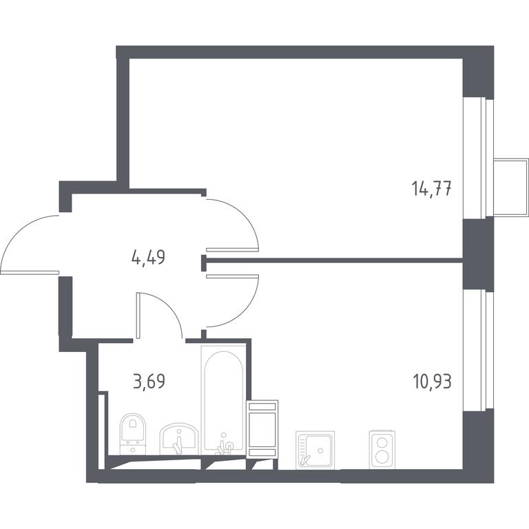 Apartment Sale, 33.6 sq. m. at Prigorod Lesnoe, Molodyozhny bulvar, 6, derevnya Misaylovo, Leninskiy City District, Moscow Region, Russia #1 Apartment Sale, 33.6 sq. m. at Prigorod Lesnoe, Molodyozhny bulvar, 6, derevnya Misaylovo, Leninskiy City District, Moscow Region, Russia #1