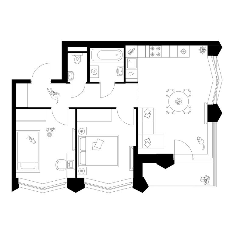 2-BD Apartment Sale, 54.4 sq. m. at Matveevskiy Park, Ochakovskoye Highway, вл3с11, Moscow, Russia #1 2-BD Apartment Sale, 54.4 sq. m. at Matveevskiy Park, Ochakovskoye Highway, вл3с11, Moscow, Russia #1