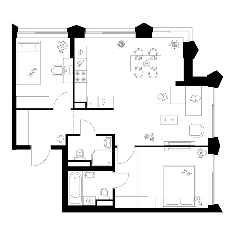2-BD Apartment Sale, 64.5平方米 at Matveevskiy Park, Ochakovskoye Highway, вл3с11, Moscow, Russia #1