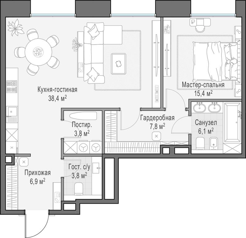 2-BD Apartment Sale, 83.3 sq. m. at Frunzenskaya naberezhnaya, Frunzenskaya Embankment, 30, Moscow, Russia #1 2-BD Apartment Sale, 83.3 sq. m. at Frunzenskaya naberezhnaya, Frunzenskaya Embankment, 30, Moscow, Russia #1