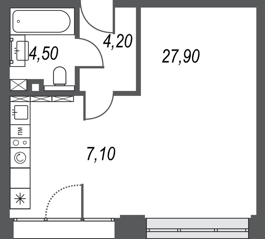 Apartment Sale, 43.8 sq. m. at AFI Park Voroncovskiy, Akademika Chelomeya Street, 7Ас2, Moscow, Russia #1