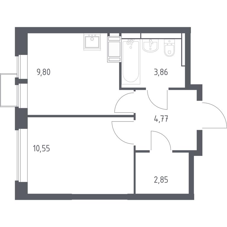 Apartment Sale, 31.83 sq. m. at Bolshoe Putilkovo, Prostornaya ulitsa, 1, Putilkovo Village, Krasnogorsk City District, Moscow Region, Russia #1 Apartment Sale, 31.83 sq. m. at Bolshoe Putilkovo, Prostornaya ulitsa, 1, Putilkovo Village, Krasnogorsk City District, Moscow Region, Russia #1