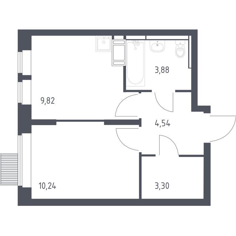 Apartment Sale, 31.78 sq. m. at Bolshoe Putilkovo, Prostornaya ulitsa, 1, Putilkovo Village, Krasnogorsk City District, Moscow Region, Russia #1