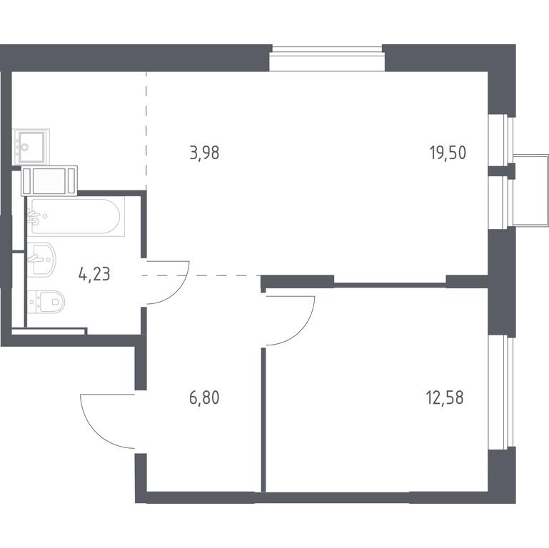Apartment Sale, 47.09 sq. m. at Bolshoe Putilkovo, Prostornaya ulitsa, 1, Putilkovo Village, Krasnogorsk City District, Moscow Region, Russia #1 Apartment Sale, 47.09 sq. m. at Bolshoe Putilkovo, Prostornaya ulitsa, 1, Putilkovo Village, Krasnogorsk City District, Moscow Region, Russia #1