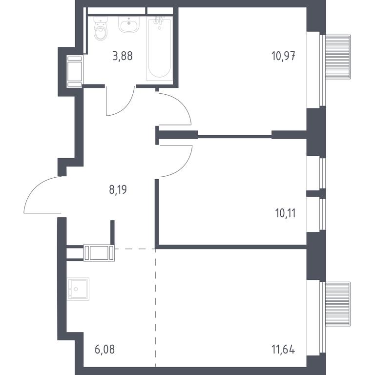 1-BD Apartment Sale, 50.87 sq. m. at Bolshoe Putilkovo, Prostornaya ulitsa, 1, Putilkovo Village, Krasnogorsk City District, Moscow Region, Russia #1 1-BD Apartment Sale, 50.87 sq. m. at Bolshoe Putilkovo, Prostornaya ulitsa, 1, Putilkovo Village, Krasnogorsk City District, Moscow Region, Russia #1