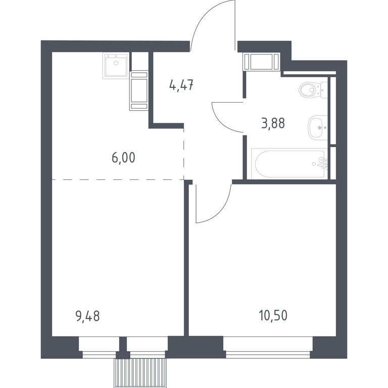 Apartment Sale, 34.33 sq. m. at Bolshoe Putilkovo, Prostornaya ulitsa, 1, Putilkovo Village, Krasnogorsk City District, Moscow Region, Russia #1