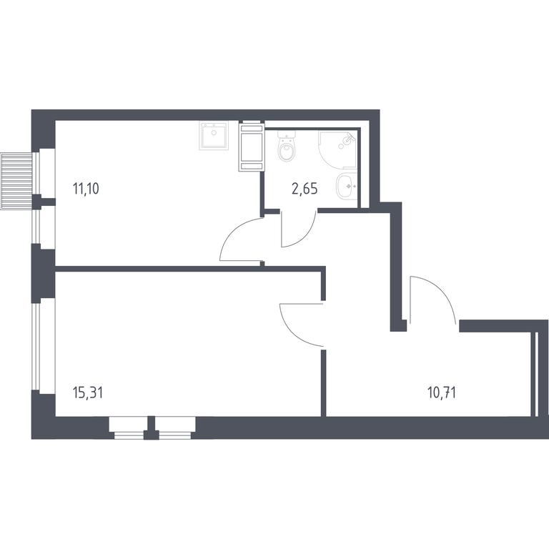 Apartment Sale, 39.77 sq. m. at Bolshoe Putilkovo, Prostornaya ulitsa, 1, Putilkovo Village, Krasnogorsk City District, Moscow Region, Russia #1