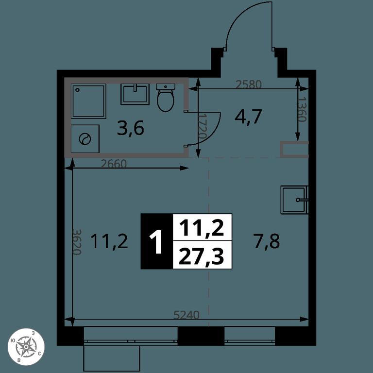 Apartment Sale, 27.3 sq. m. at 1-y Salarevskiy, Kiyevskoye Highway, Moskovskiy Settlement, Moscow, Russia #2 Apartment Sale, 27.3 sq. m. at 1-y Salarevskiy, Kiyevskoye Highway, Moskovskiy Settlement, Moscow, Russia #2