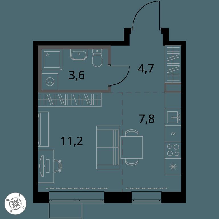 Apartment Sale, 27.3 sq. m. at 1-y Salarevskiy, Kiyevskoye Highway, Moskovskiy Settlement, Moscow, Russia #1 Apartment Sale, 27.3 sq. m. at 1-y Salarevskiy, Kiyevskoye Highway, Moskovskiy Settlement, Moscow, Russia #1