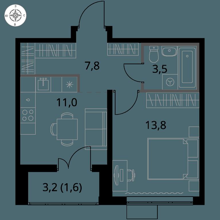 1-BD Apartment Sale, 37.7 sq. m. at 1-y Salarevskiy, Kiyevskoye Highway, Moskovskiy Settlement, Moscow, Russia #1 1-BD Apartment Sale, 37.7 sq. m. at 1-y Salarevskiy, Kiyevskoye Highway, Moskovskiy Settlement, Moscow, Russia #1