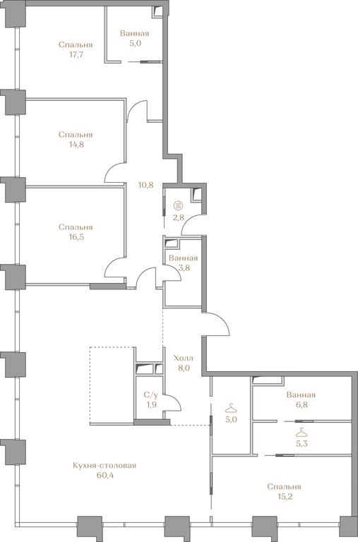4-BD Apartment Sale, 174 sq. m. at Luzhniki Collection, Luzhnetskaya Embankment, 2/4с17, Moscow, Russia #2 4-BD Apartment Sale, 174 sq. m. at Luzhniki Collection, Luzhnetskaya Embankment, 2/4с17, Moscow, Russia #2