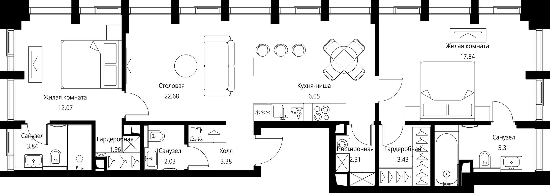 2-BD Apartment Sale, 80.9 sq. m. at City Bay, Volokolamskoye Highway, 95с3, Moscow, Russia #1 2-BD Apartment Sale, 80.9 sq. m. at City Bay, Volokolamskoye Highway, 95с3, Moscow, Russia #1
