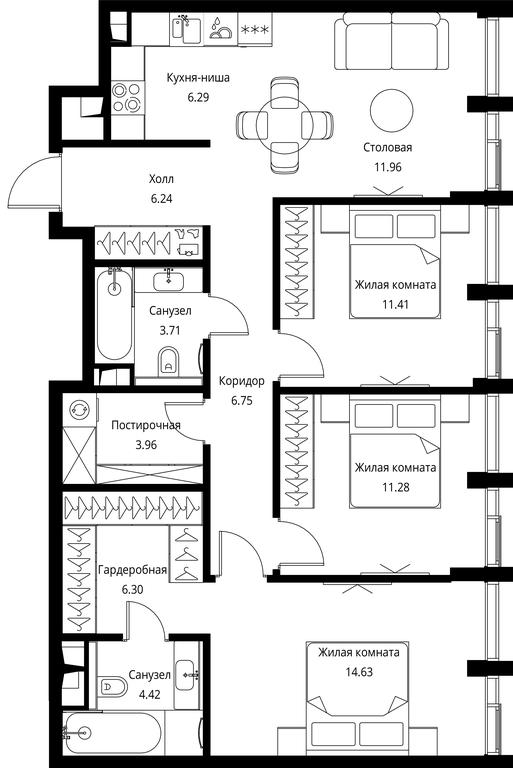 3-BD Apartment Sale, 86.95 sq. m. at City Bay, Volokolamskoye Highway, 95с3, Moscow, Russia #1 3-BD Apartment Sale, 86.95 sq. m. at City Bay, Volokolamskoye Highway, 95с3, Moscow, Russia #1