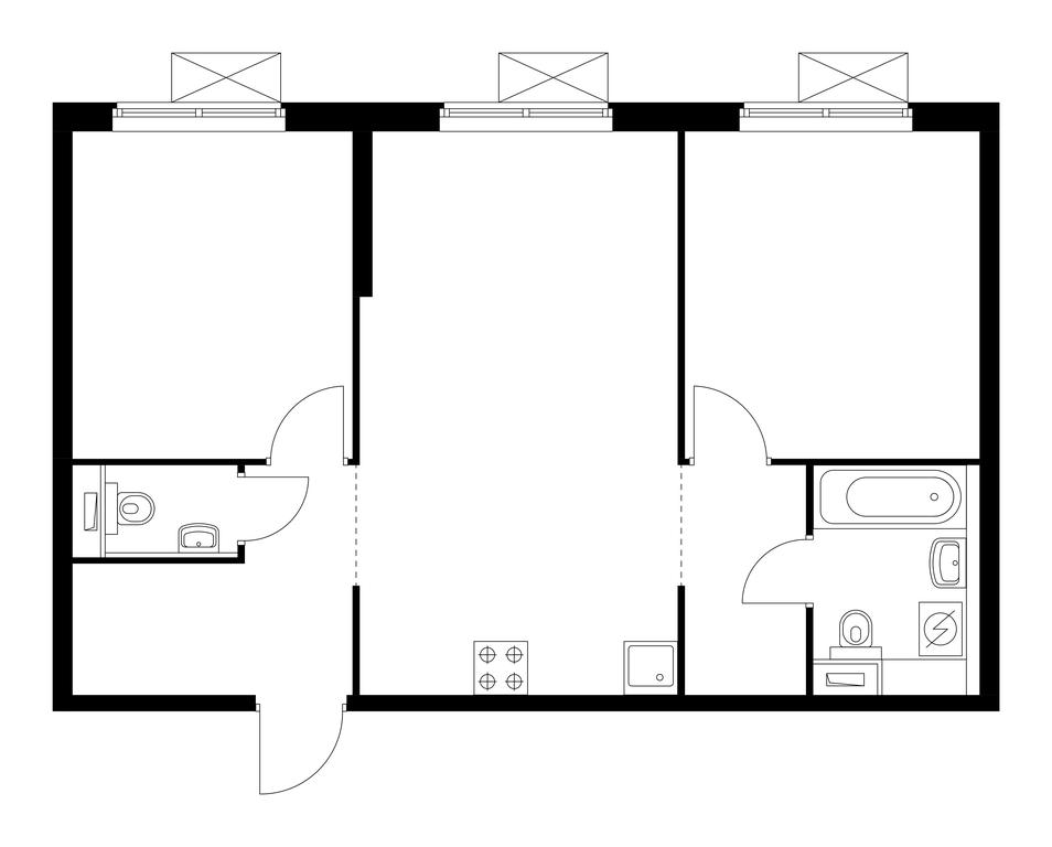 2-BD Apartment Sale, 57.4 sq. m. at Pervyi Dubrovskiy, Novoostapovskaya Street, 1с4, Moscow, Russia #1 2-BD Apartment Sale, 57.4 sq. m. at Pervyi Dubrovskiy, Novoostapovskaya Street, 1с4, Moscow, Russia #1