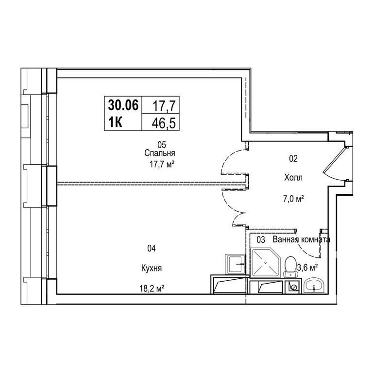 3-BD Apartment Sale, 84.4 sq. m. at Silver, Serebryakova Drive, 11к1, Moscow, Russia #2